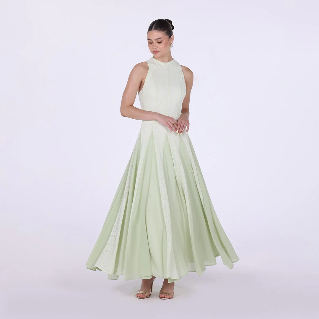 Pleats Aline Skirt Maxi Dress - Image 18