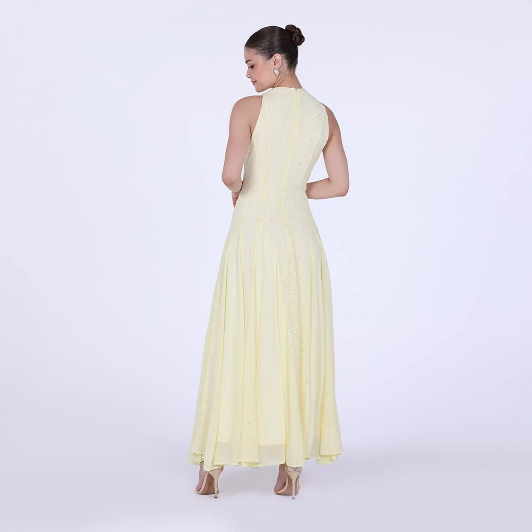 Pleats Aline Skirt Maxi Dress - Image 9