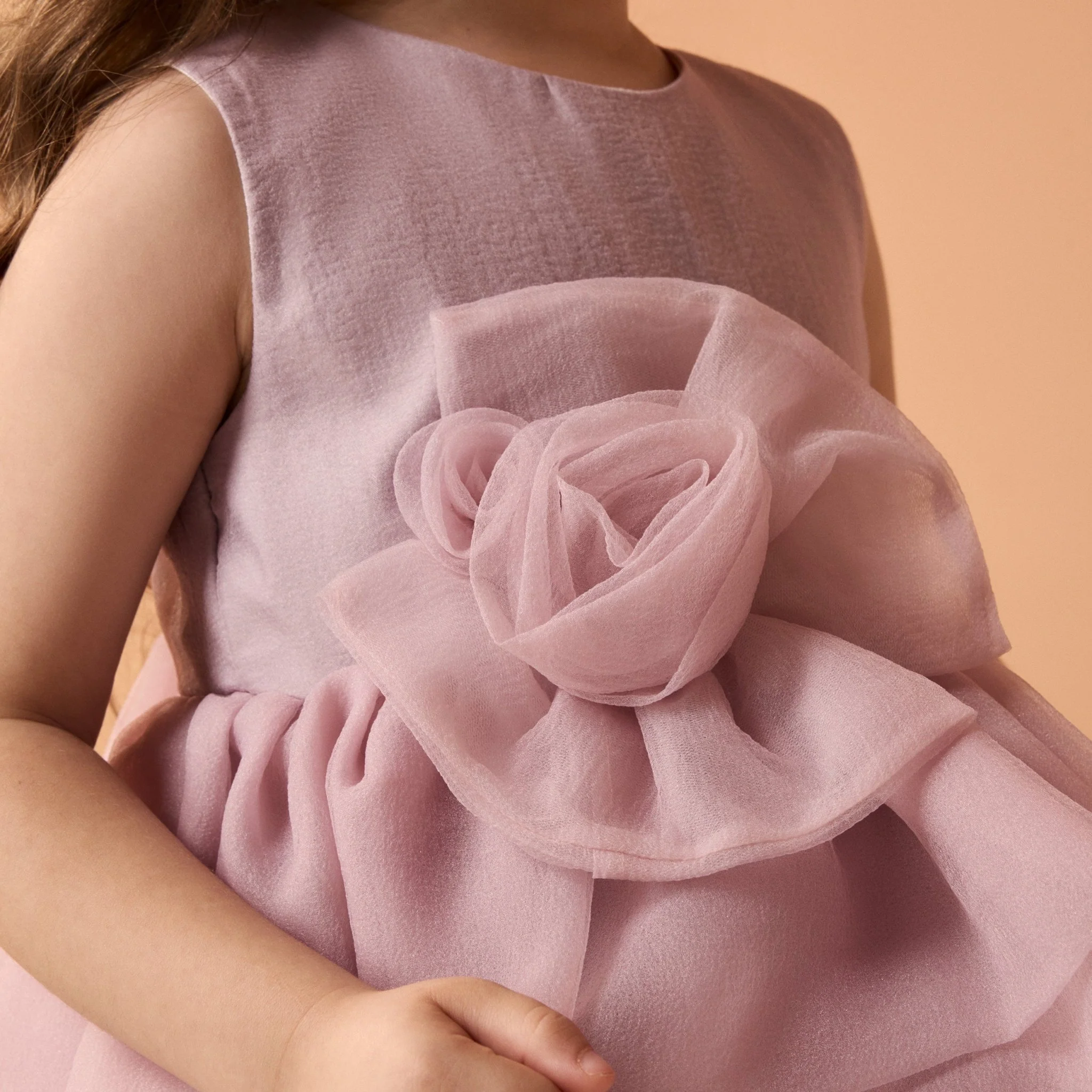 Sleeveless Layered Organza Dress - Image 4
