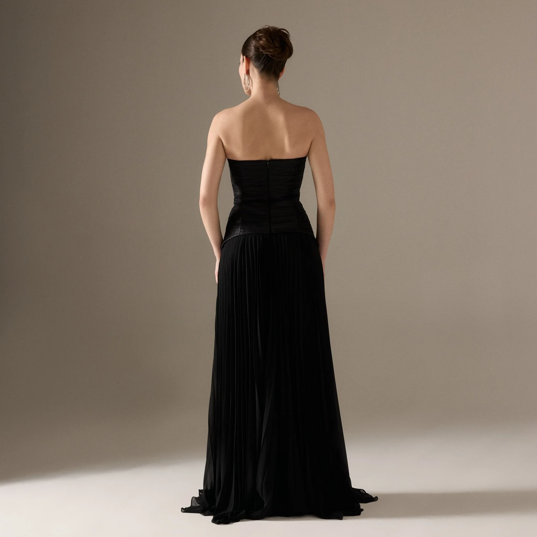 Strapless Ruched Maxi Dress - Image 4