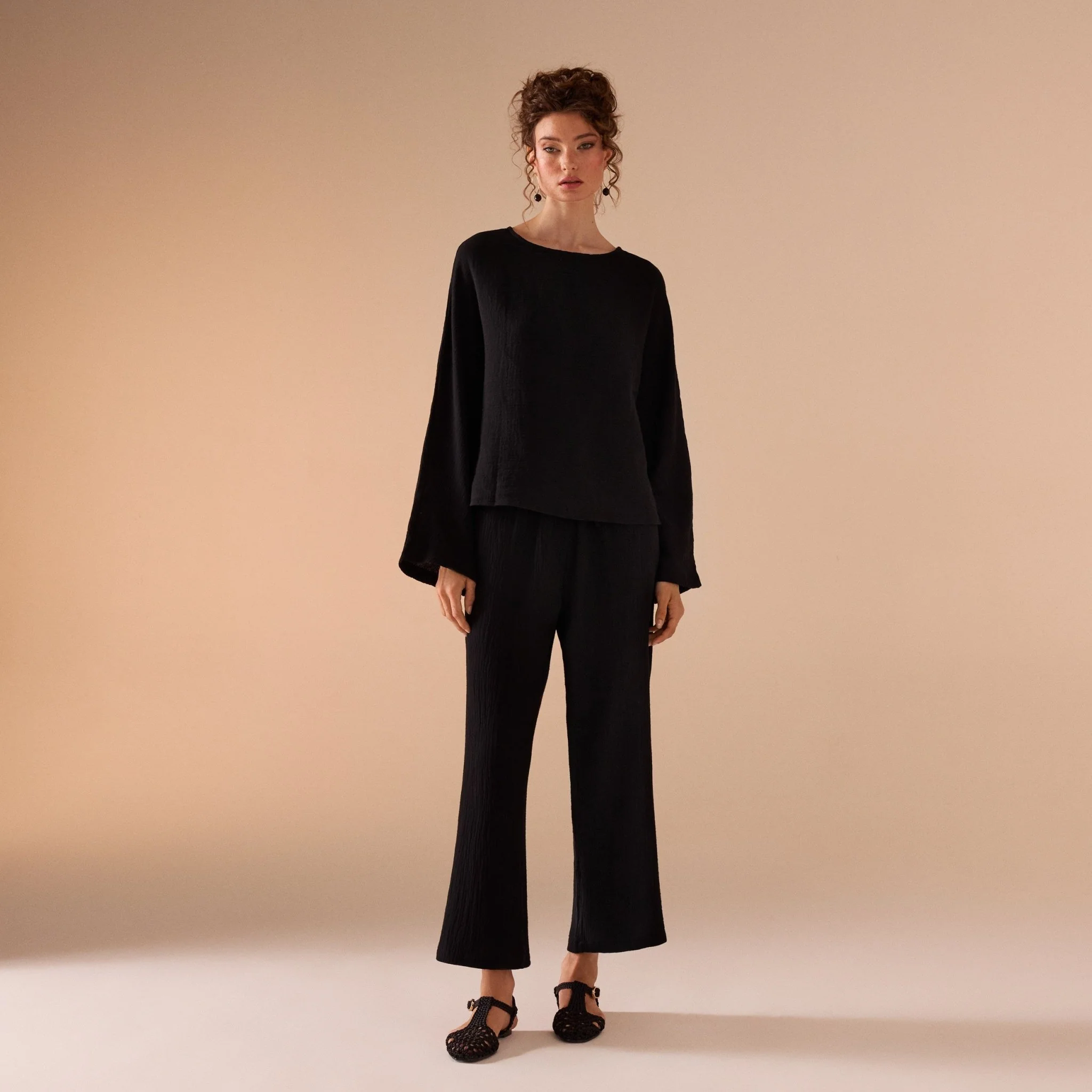 Cotton Elastic Waistband Pants - Image 5