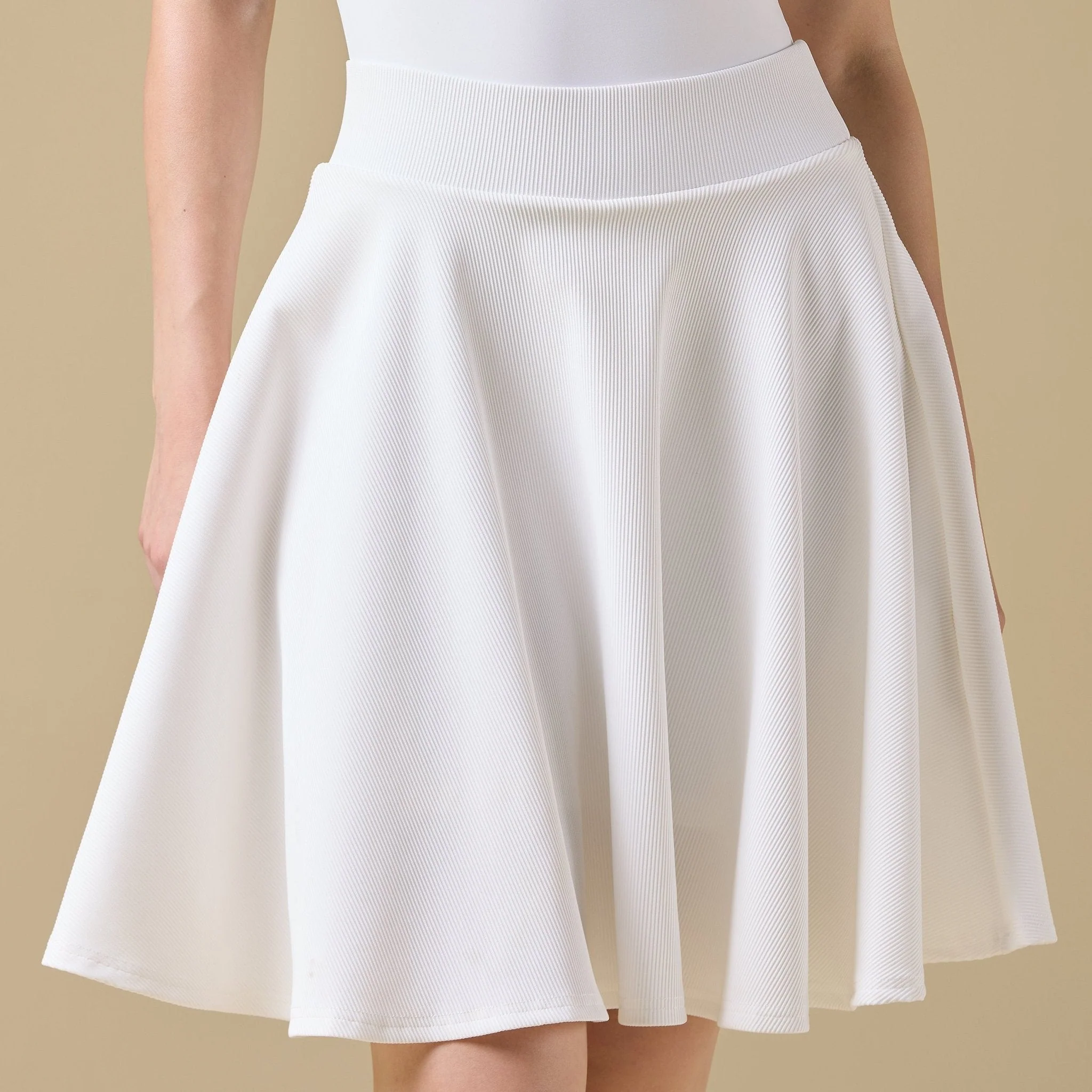 White A-line Swim Skirt - Image 3