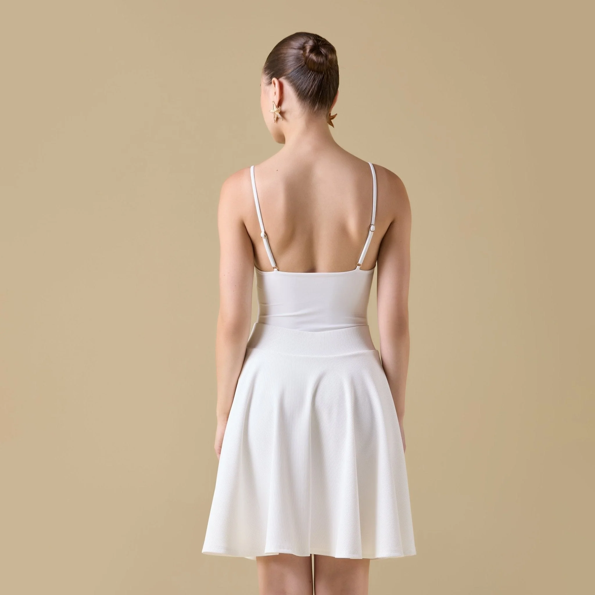 White A-line Swim Skirt - Image 4