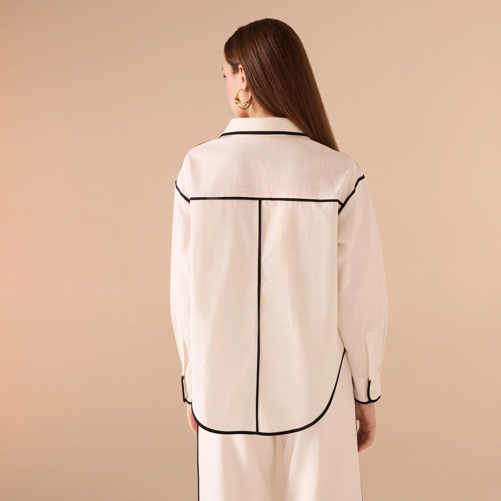 White Shirt Black Lines - Image 4