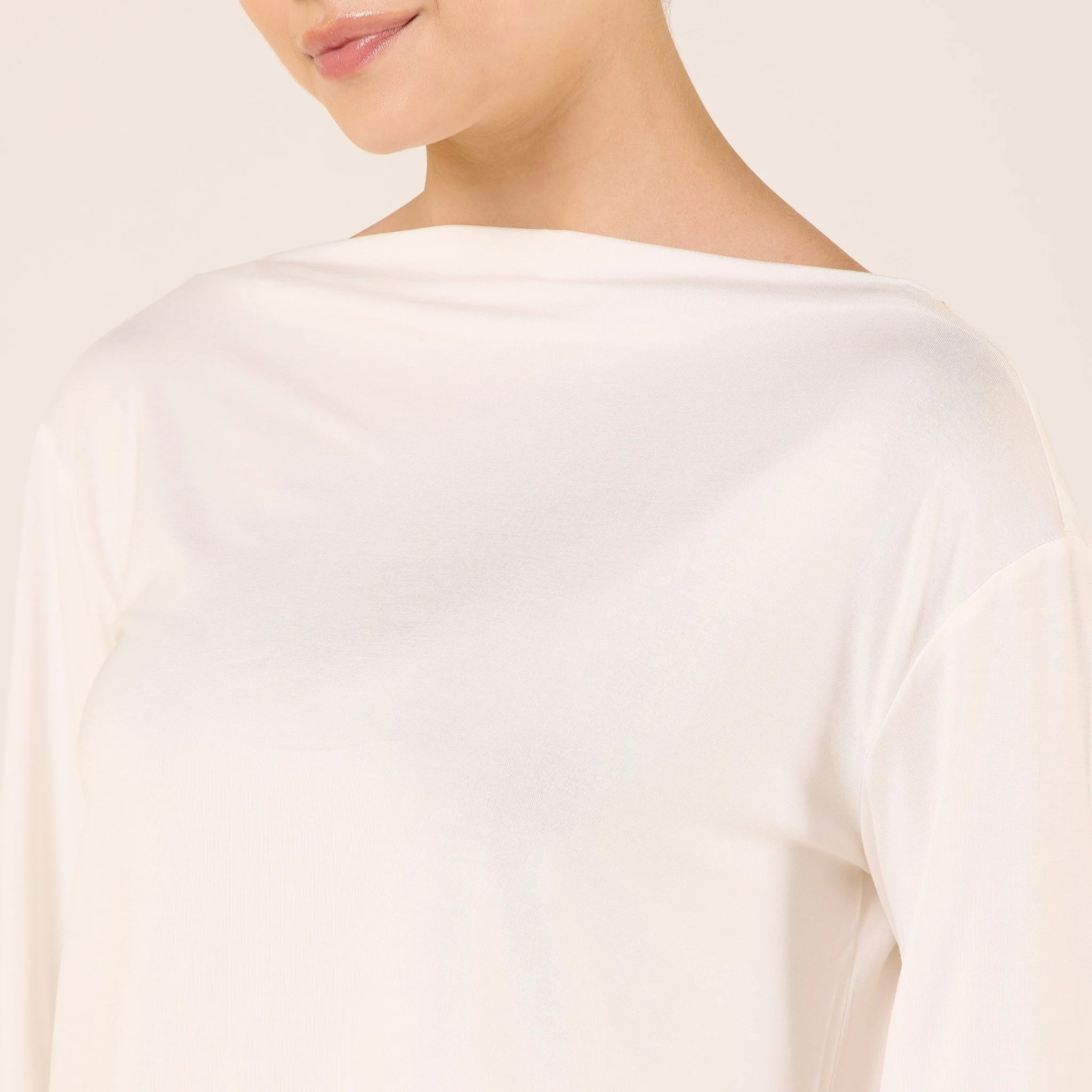 Wide Fit Bamboo Boat Neckline Top - Image 8