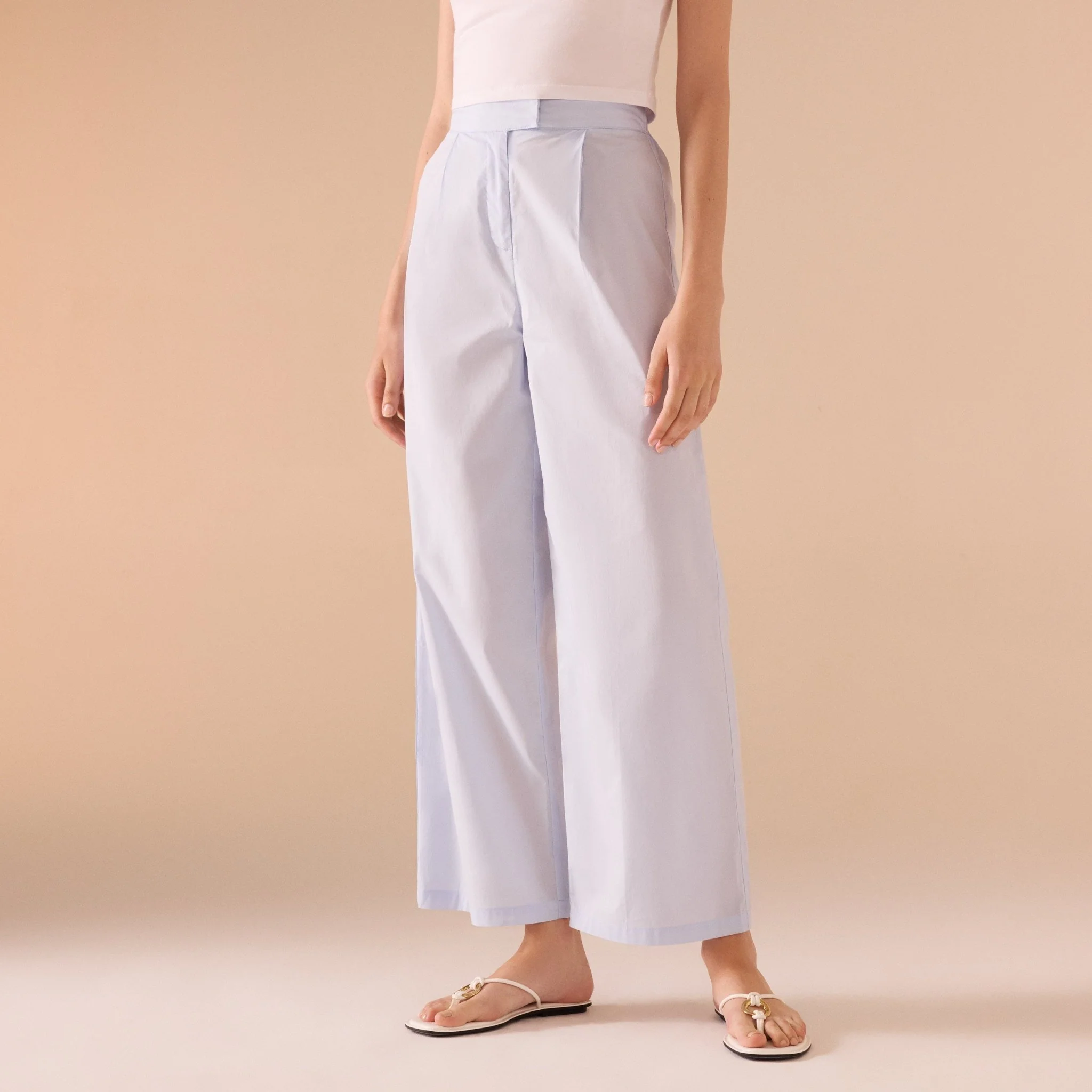 Wide Leg Poplin Pant - Image 3
